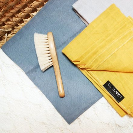 Набір великих бавовняних пелюшок 55x75 см 3 шт. Multicolour lullalove-9716 Набір великих бавовняних пелюшок 55x75 см 3 шт. Multicolour lullalove-9716