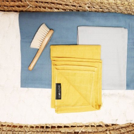 Набір великих бавовняних пелюшок 55x75 см 3 шт. Multicolour lullalove-9716 Набір великих бавовняних пелюшок 55x75 см 3 шт. Multicolour lullalove-9716