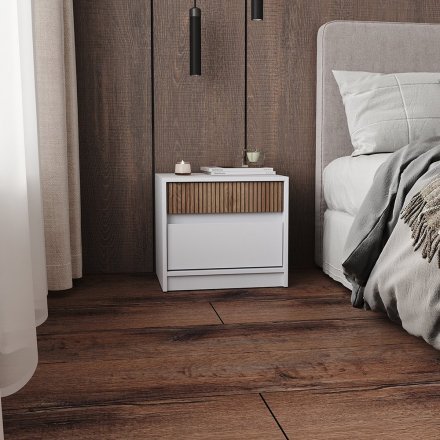Тумба приліжкова Еверест Стайл-500 50,2х39х44,2 см Німфея Альба (білий)/Канелла (DTM-073575)