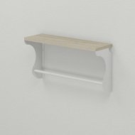 Полиця настінна Ferrum-decor Юзібі 270x500x150 метал Білий ДСП Сонома 16 мм (FRD-102663)