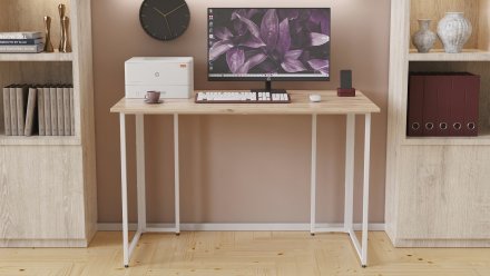 Комп'ютерний стіл Ferrum-decor Ханна 75x100x70 білий ДСП Дуб Сан-Марино 16мм (FRD-104023)