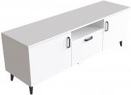 Тумба Лестер на конусних ніжках Ferrum-decor 48x139x38 Чорний метал ДСП Білий 16 мм (FRD-106807) Тумба Лестер на конусних ніжках Ferrum-decor 48x139x38 Чорний метал ДСП Білий 16 мм (FRD-106807)