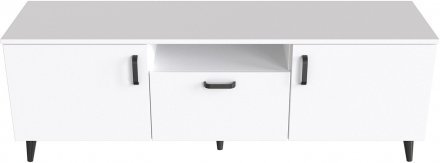 Тумба Лестер на конусних ніжках Ferrum-decor 48x139x38 Чорний метал ДСП Білий 16 мм (FRD-106807) Тумба Лестер на конусних ніжках Ferrum-decor 48x139x38 Чорний метал ДСП Білий 16 мм (FRD-106807)