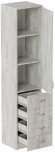 Пенал Анжело Ferrum-decor на 3 полиці з дверима та 4 ящиками 1900x400x380 ДСП Бетон 16 мм (FRD-104935)