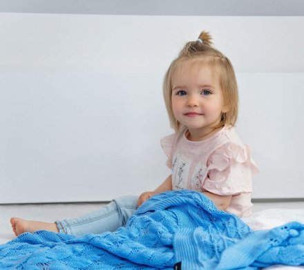 Плед плетений Boho 80x100 см Sapphire lullalove-5800 Плед плетений Boho 80x100 см Sapphire lullalove-5800