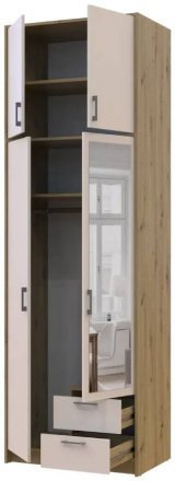 Антресоль висока Doros Ронді Дуб Артизан/Кашемір 2 ДСП 82х52х65 (DRS-011908)