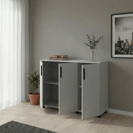 Комод Doros Торн Сірий 3 ДСП 135х51.6х80 (DRS-012101) Комод Doros Торн Сірий 3 ДСП 135х51.6х80 (DRS-012101)
