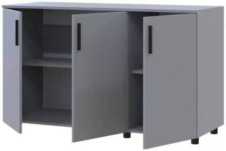 Комод Doros Торн Сірий 3 ДСП 135х51.6х80 (DRS-012101) Комод Doros Торн Сірий 3 ДСП 135х51.6х80 (DRS-012101)