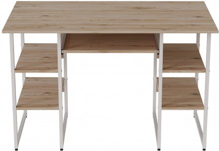 Комп'ютерний стіл Ferrum-decor Тім 75x140x60 білий ДСП Дуб Сан-Марино 16мм (FRD-101365)