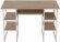 Комп'ютерний стіл Ferrum-decor Тім 75x140x60 білий ДСП Дуб Сан-Марино 16мм (FRD-101365)