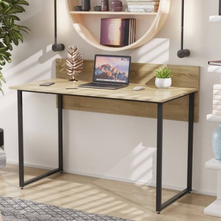 Письмовий стіл Ferrum-decor Скай 75x100x70 чорний ДСП Дуб Сонома 16мм (FRD-103642)