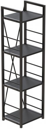 Етажерка 4/34 Ferrum-decor Серії Конект 120x34x28 чорний ДСП Сосна Кембра 16мм (FRD-104276)