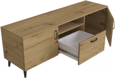 Тумба Лестер на конусних ніжках Ferrum-decor 48x139x38 Чорний метал ДСП Дуб Артизан 16 мм (FRD-106808) Тумба Лестер на конусних ніжках Ferrum-decor 48x139x38 Чорний метал ДСП Дуб Артизан 16 мм (FRD-106808)