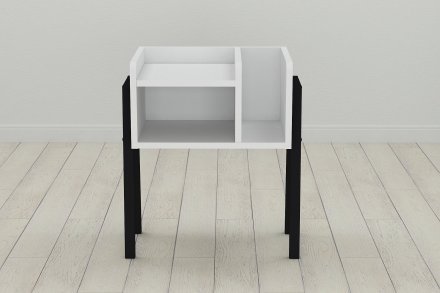 Тумба модульна Ferrum-decor Амелі 540x450x320 метал Чорний ДСП Біле 16 мм (FRD-103004)