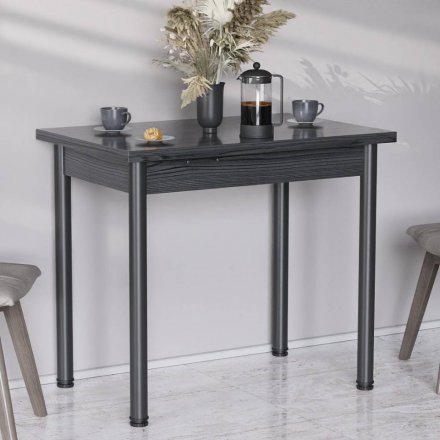 Обідній стіл-формер розкладний Берта Ferrum-decor 750x1200x900 Чорний метал ДСП Сосна Кембра 16 мм (FRD-105173)