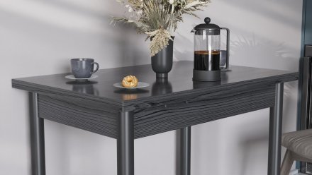 Обідній стіл-формер розкладний Берта Ferrum-decor 750x1200x900 Чорний метал ДСП Сосна Кембра 16 мм (FRD-105173)