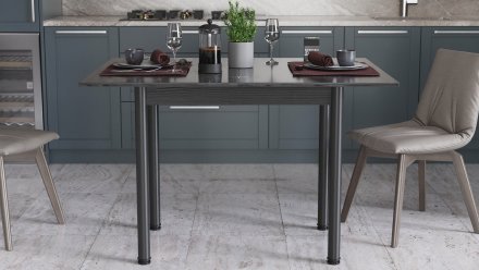 Обідній стіл-формер розкладний Берта Ferrum-decor 750x1200x900 Чорний метал ДСП Сосна Кембра 16 мм (FRD-105173)