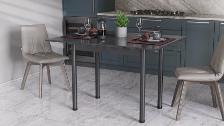 Обідній стіл-формер розкладний Берта Ferrum-decor 750x1200x900 Чорний метал ДСП Сосна Кембра 16 мм (FRD-105173)