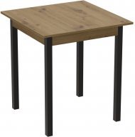 Стіл кухонний Ferrum-decor Агата 75x70x70 Чорний ДСП Дуб Артизан 16мм (FRD-105673)