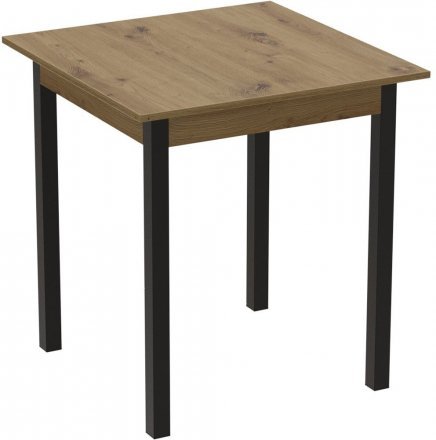 Стіл кухонний Ferrum-decor Агата 75x70x70 Чорний ДСП Дуб Артизан 16мм (FRD-105673)