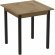 Стіл кухонний Ferrum-decor Агата 75x70x70 Чорний ДСП Дуб Артизан 16мм (FRD-105673)