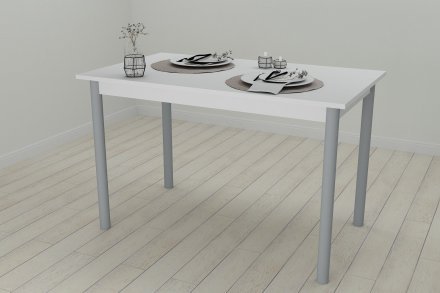 Стіл кухонний Ferrum-decor Беніта 75x120x70 Сірий ДСП Біле 16мм (FRD-106278)