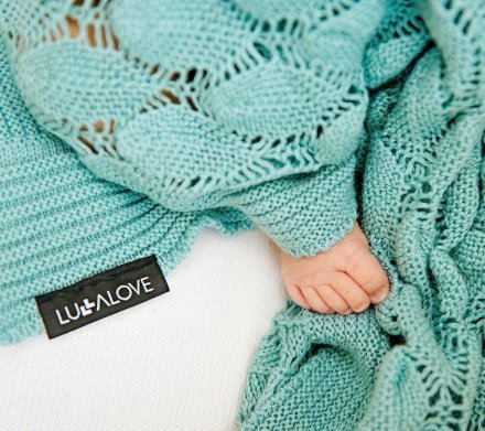 Плед плетений Boho 80x100 см Sage lullalove-5770 Плед плетений Boho 80x100 см Sage lullalove-5770