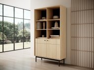 Стелаж Perfect Home Джапанді / Japandi R104 2-дверний Дуб лінеа (PFH-091465)