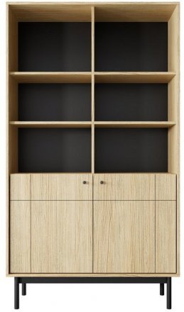 Стелаж Perfect Home Джапанді / Japandi R104 2-дверний Дуб лінеа (PFH-091465)