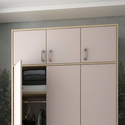 Антресоль висока Doros Ронді Дуб Артизан/Кашемір 3 ДСП 121х52х65 (DRS-011909)