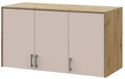 Антресоль висока Doros Ронді Дуб Артизан/Кашемір 3 ДСП 121х52х65 (DRS-011909)