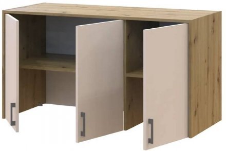 Антресоль висока Doros Ронді Дуб Артизан/Кашемір 3 ДСП 121х52х65 (DRS-011909)