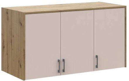 Антресоль висока Doros Ронді Дуб Артизан/Кашемір 3 ДСП 121х52х65 (DRS-011909)