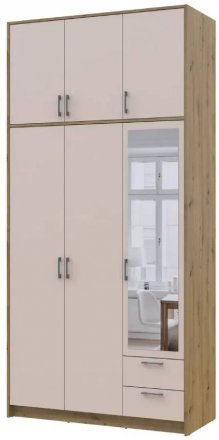Антресоль висока Doros Ронді Дуб Артизан/Кашемір 3 ДСП 121х52х65 (DRS-011909)