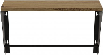 Полиця настінна Ferrum-decor Світ 300x500x150 метал Чорний ДСП Дуб Артизан 16 мм (FRD-102784)
