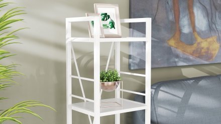 Етажерка 4/34 Ferrum-decor Серії Конект 120x34x28 білий ДСП Біле 16мм (FRD-104277) Етажерка 4/34 Ferrum-decor Серії Конект 120x34x28 білий ДСП Біле 16мм (FRD-104277)