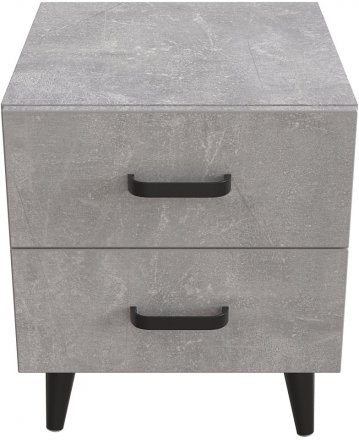 Тумба Віва 2 на конусних ніжках Ferrum-decor 41x35x40 Чорний метал ДСП Бетон 16 мм (FRD-106809) Тумба Віва 2 на конусних ніжках Ferrum-decor 41x35x40 Чорний метал ДСП Бетон 16 мм (FRD-106809)