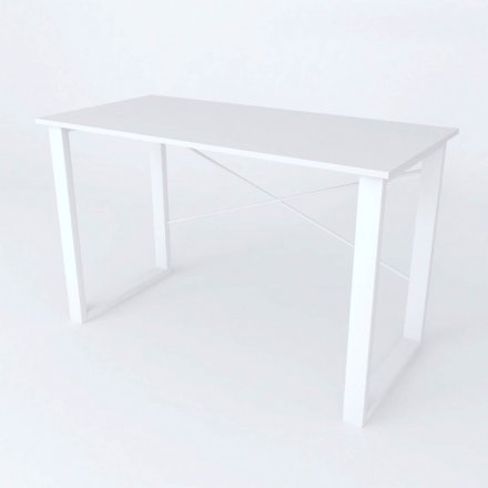 Письмовий стіл Ferrum-decor Драйв 750x1200x700 Білий метал ДСП Біле 16 мм (FRD-103185)