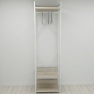 Шафа Гардероб Уні секція 1 серії Конект Ferrum-decor 220x60x50см Білий метал ДСП Дуб Сонома 32 мм (FRD-104509) Шафа Гардероб Уні секція 1 серії Конект Ferrum-decor 220x60x50см Білий метал ДСП Дуб Сонома 32 мм (FRD-104509)