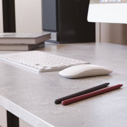 Стіл письмовий Дейв Ferrum-decor 750x1000x700 Білий метал ДСП Бетон 32 мм (FRD-106456)