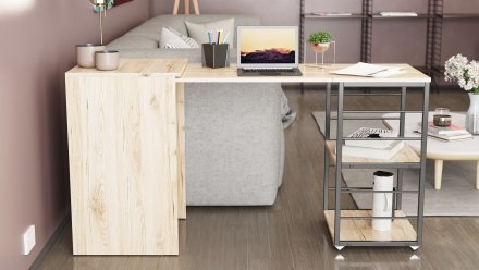 Стіл-тумба трансформер Смарт 2/2 Ferrum-decor 750x1450x600 Чорний метал ДСП Дуб Сан-Марино 16 мм (FRD-105103) Стіл-тумба трансформер Смарт 2/2 Ferrum-decor 750x1450x600 Чорний метал ДСП Дуб Сан-Марино 16 мм (FRD-105103)