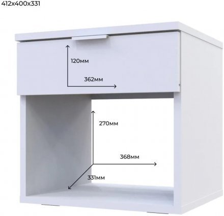 Приліжкова тумба Doros GN1 40х33х41 см Білий (DRS-011450)