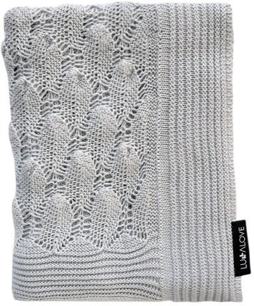 Плед плетений Boho 80x100 см Glamorous Grey lullalove-5763