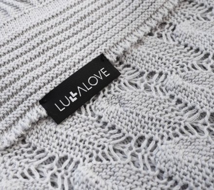 Плед плетений Boho 80x100 см Glamorous Grey lullalove-5763 Плед плетений Boho 80x100 см Glamorous Grey lullalove-5763