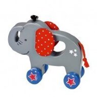 Дерев'яна іграшка-каталка Слонік 12351 Дерев'яна іграшка-каталка Слонік 12351