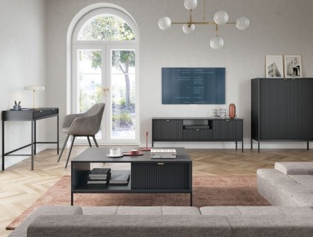 Тумба під телевізор Perfect Home Нова / Nova 2-дверна з 1 шухлядою і чорними ніжками RTV154 Чорний (PFH-091219) Тумба під телевізор Perfect Home Нова / Nova 2-дверна з 1 шухлядою і чорними ніжками RTV154 Чорний (PFH-091219)