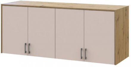 Антресоль висока Doros Ронді Дуб Артизан/Кашемір 4 ДСП 160х52х65 (DRS-011910)