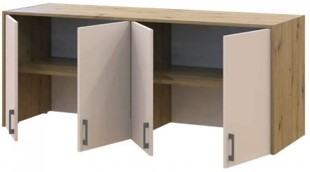 Антресоль висока Doros Ронді Дуб Артизан/Кашемір 4 ДСП 160х52х65 (DRS-011910)