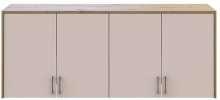 Антресоль висока Doros Ронді Дуб Артизан/Кашемір 4 ДСП 160х52х65 (DRS-011910)