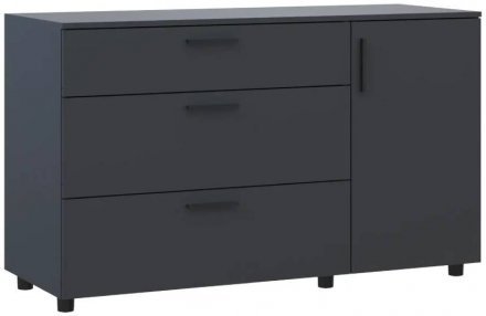 Комод Doros Торн Антрацит 3Ш/1Д 135х51.6х80 (DRS-012103) Комод Doros Торн Антрацит 3Ш/1Д 135х51.6х80 (DRS-012103)